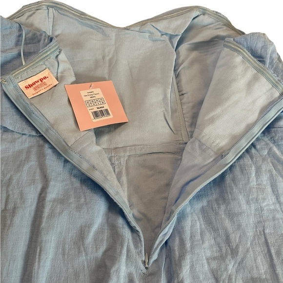 Showpo. Blue Strapless Sweetheart Romper Size 6 - Picture 4 of 17